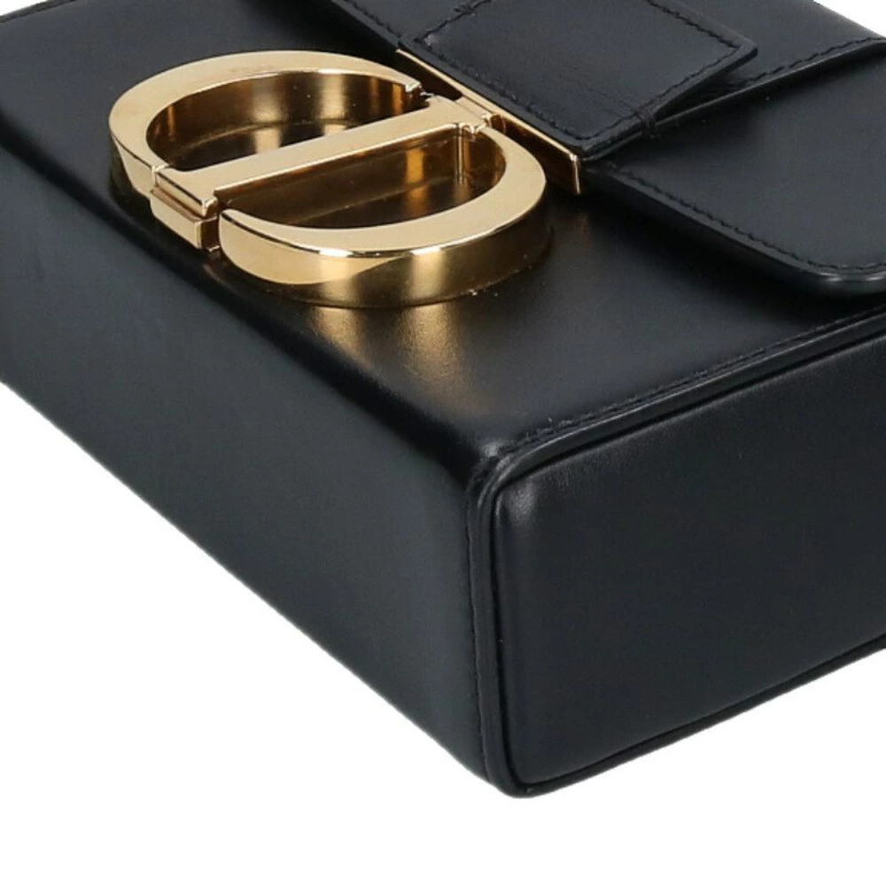 Dior Montaigne Calfskin Shoulder Bag Black Gold - Picture 4 of 5